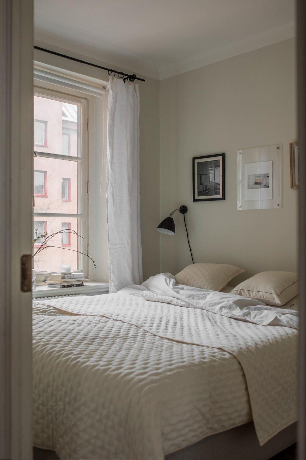 A Serene Light Colored Apartment in Stockholm 9 serene-beige-bedroom-scandinavian-apartment-nordroom