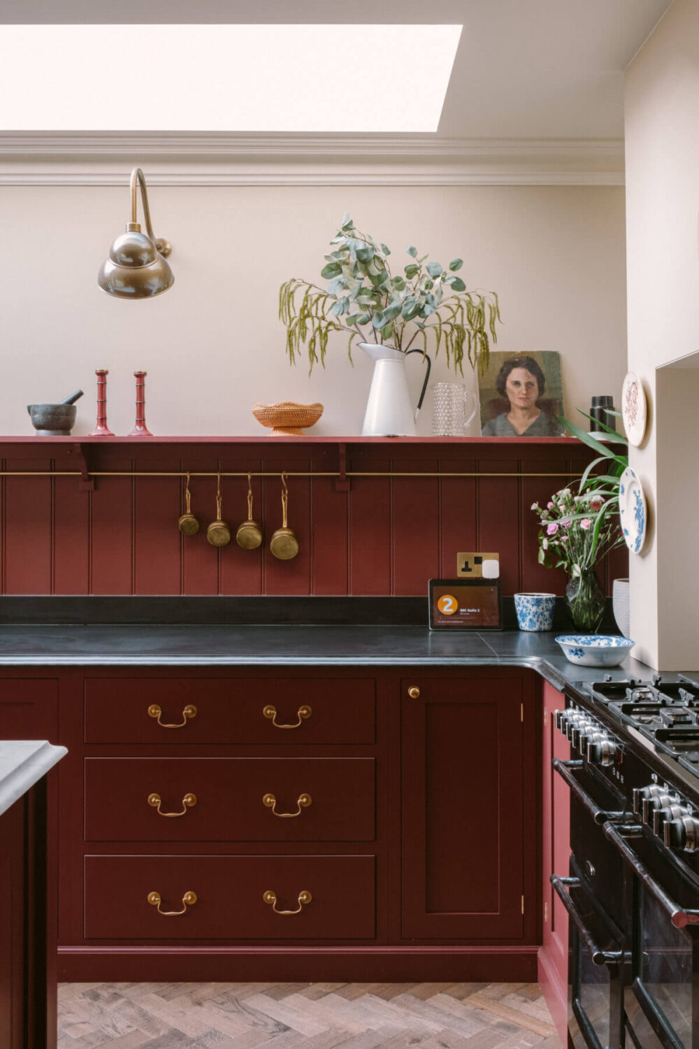 PPG & Glidden Color of the Year 2026: Warm Mahogany 13 skylight-deep-red-devol-kitchen-london-victorian-nordroom