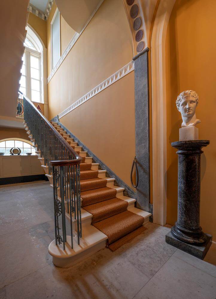 A Historic Greek Revival Country House in Scotland is For Sale 9 staircase yellow walls historic greek revval country house scotland nordroom A Historic Greek Revival Country House in Scotland is For Sale