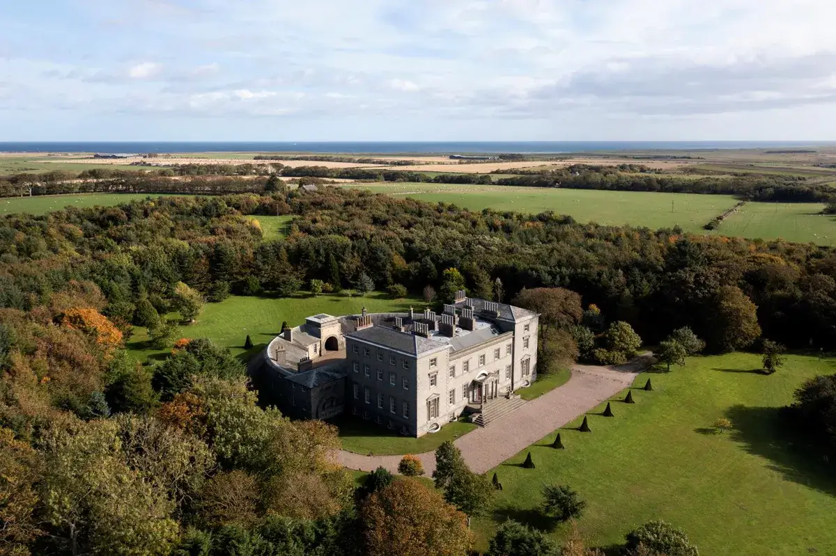 A Historic Greek Revival Country House in Scotland is For Sale 23 view-from-above-greek-revival-country-house-scotland-nordroom