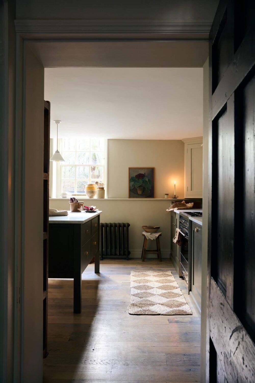 A Shaker-Style Basement Kitchen in a Georgian Townhouse 11 basement-kitchen-devol-cabinets-shaker-style-wooden-floor-nordroom