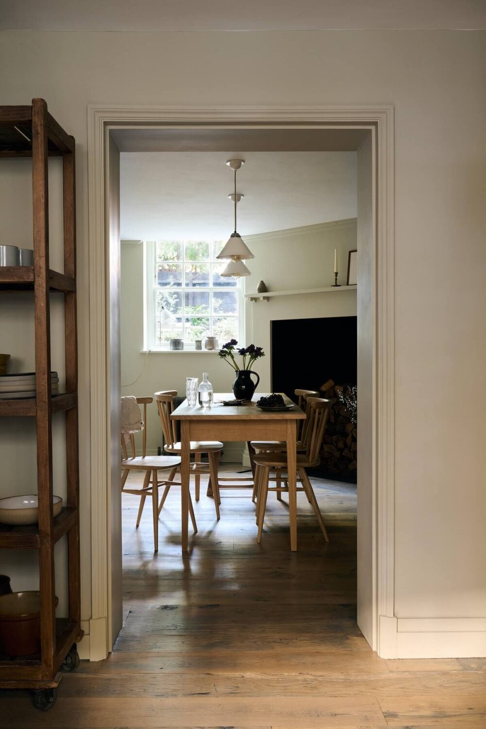 A Shaker-Style Basement Kitchen in a Georgian Townhouse 10 basement-kitchen-dining-room-wooden-floor-nordroom