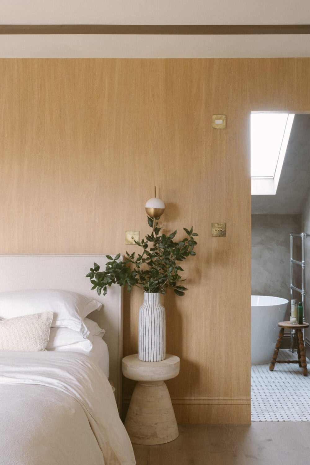 A Serene Renovated Victorian House in London 29 bedroom-wooden-feature-wall-ensuite-bathroom-nordroom