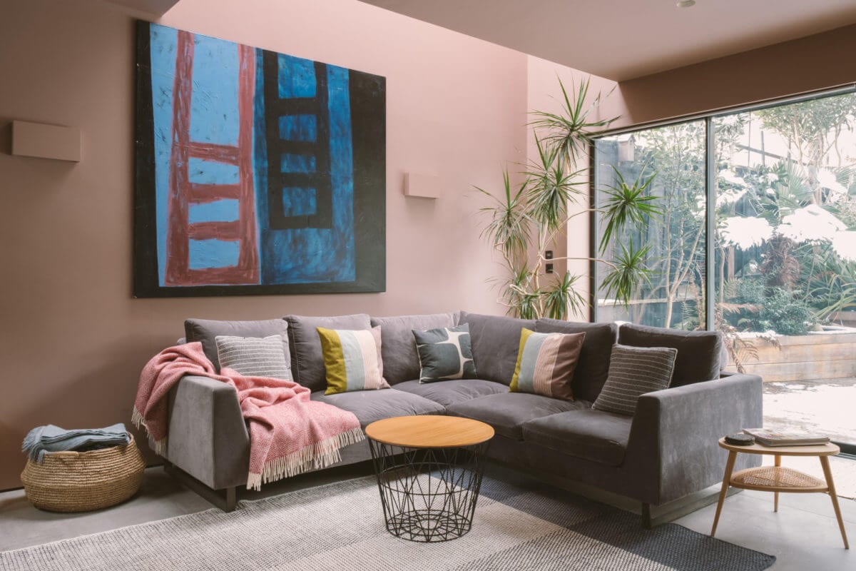 A Modern Split-Level Home with Colorful Rooms 7 corner-sofa-modern-split-level-home-nordroom