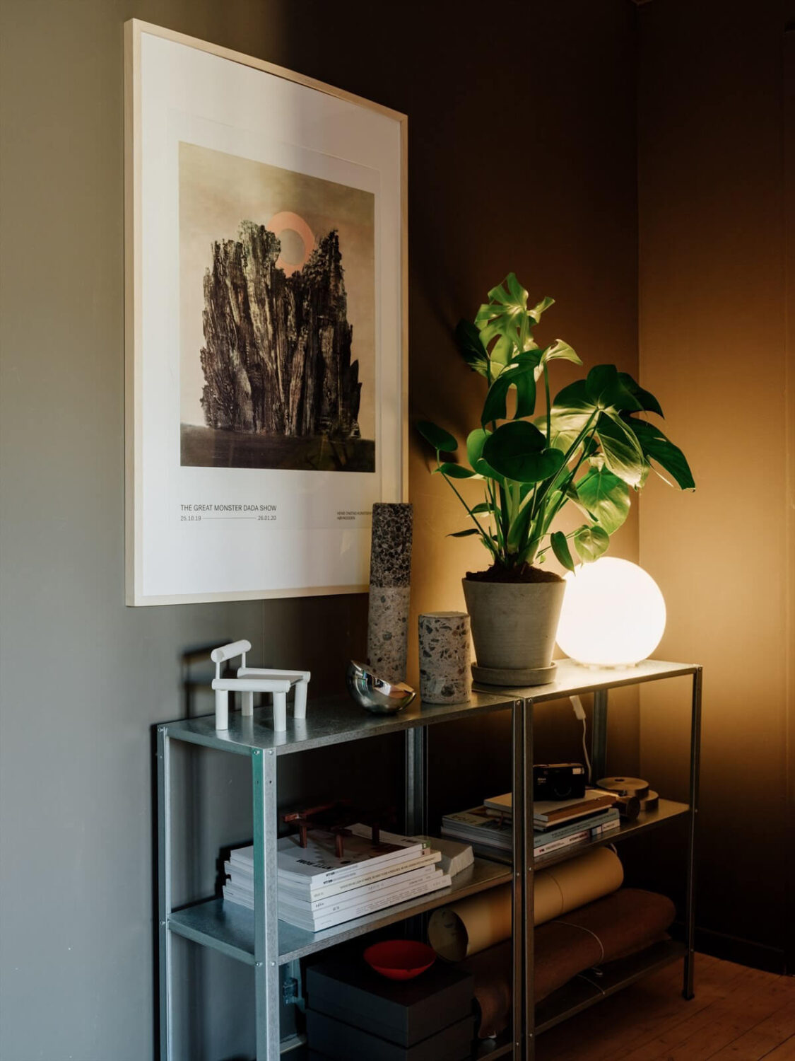 A Modern Oslo Apartment with Custom Furniture and Storage 19 hallway-dark-gray-walls-nordroom