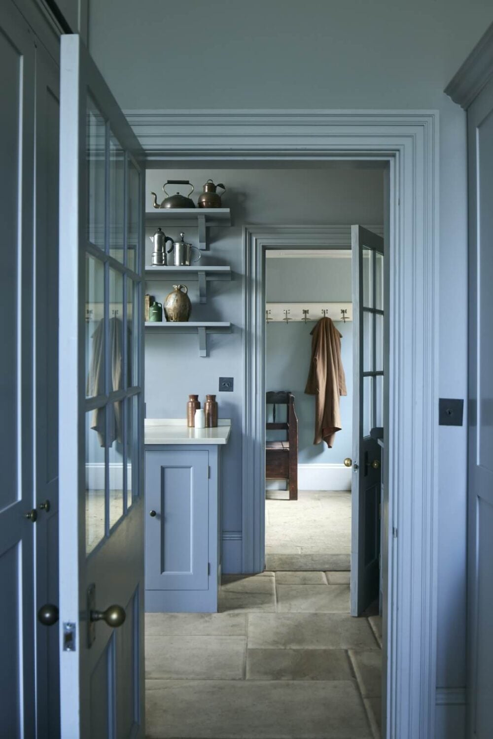 A Peaceful Georgian House in the English Countryside 7 kitchen-pantry-utility-room-blue-nordroom