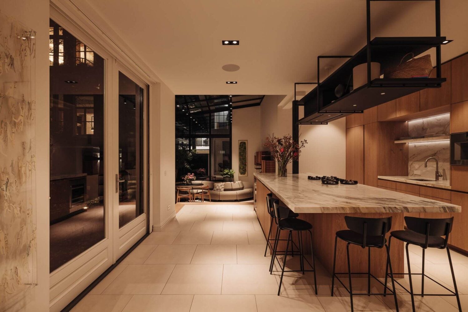 A Luxurious Canal Home in Amsterdam 3 kitchen-with-island-and-breakfast-bar-nordroom
