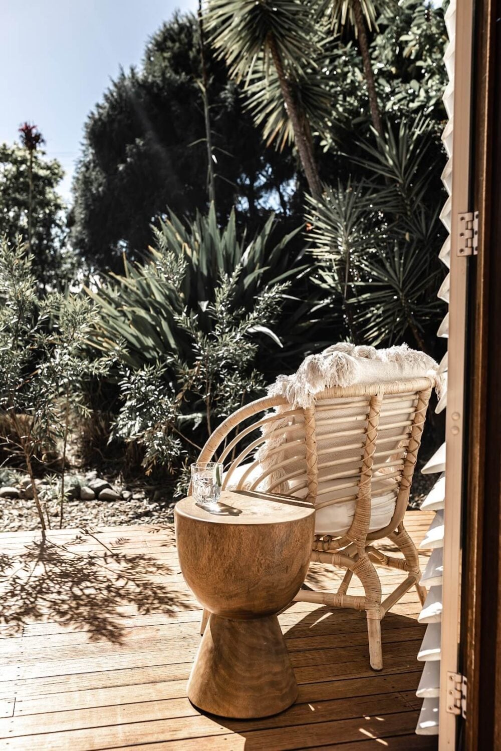 Oyster Catcher Huskisson: A Sustainable Beach House in Australia 28 rattan-chair-wooden-terrace-greenery-nordroom