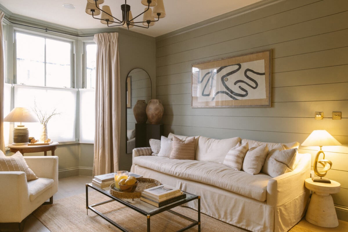 A Serene Renovated Victorian House in London 3 serene-living-room-gray-walls-white-sofa-nordroom