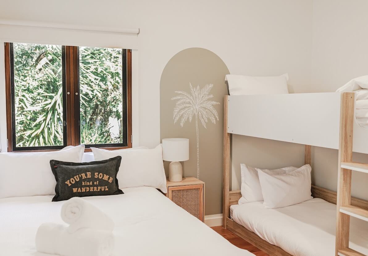 Oyster Catcher Huskisson: A Sustainable Beach House in Australia 15 white-bedroom-bunk-beds-nordroom