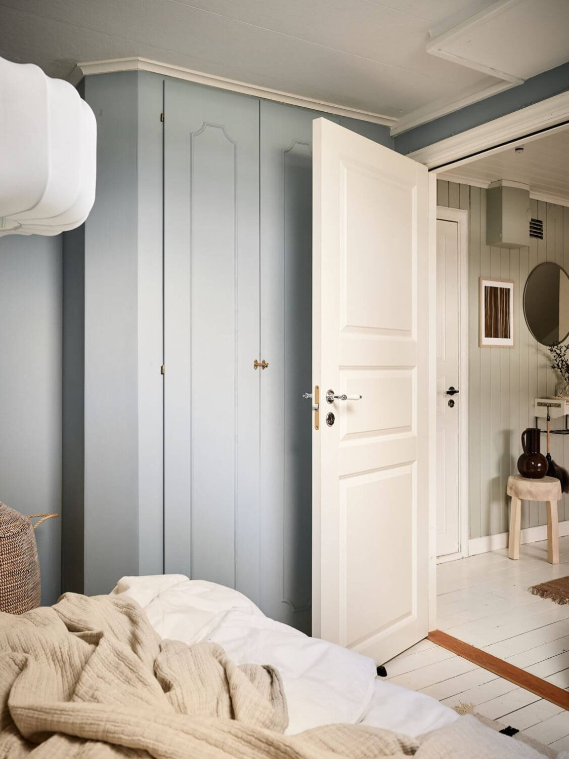 A White Scandinavian Attic Apartment 13 bedroom-built-in-wardrobes-nordroom