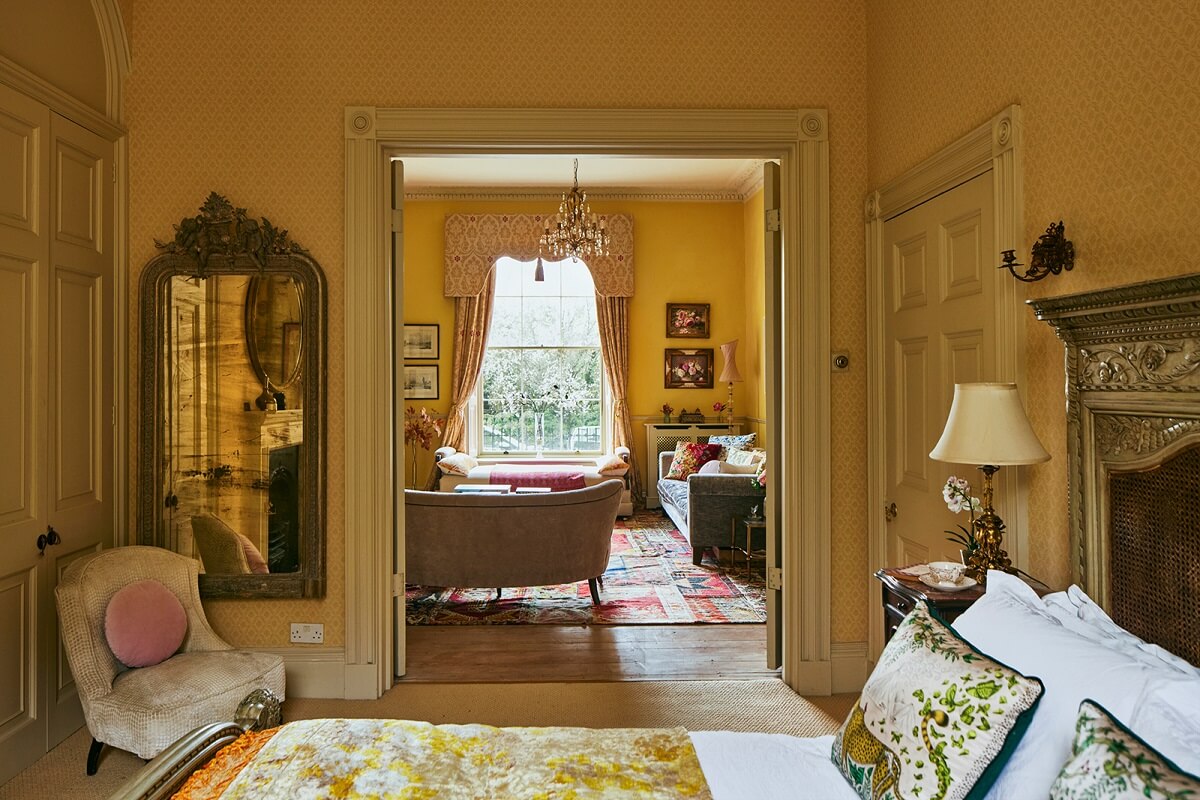 Colorful Rooms and Unique Decor in a Home in Bath 10 bedroom-view-to-living-room-nordroom