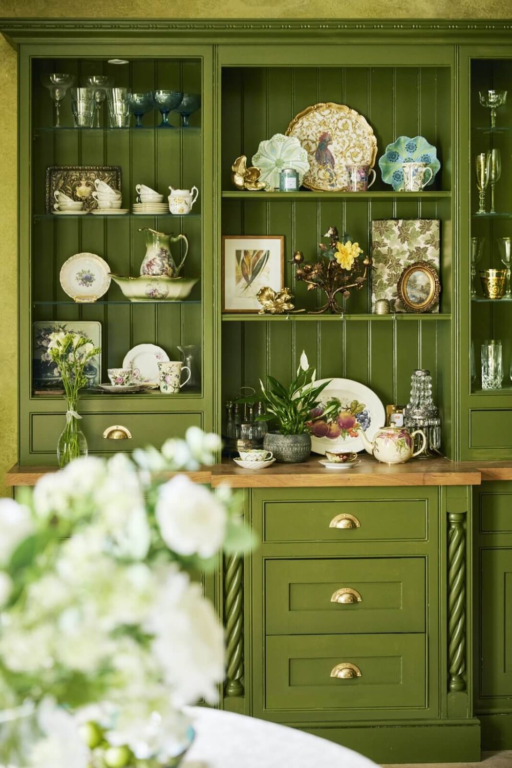 Colorful Rooms and Unique Decor in a Home in Bath 16 kitchen-detail-green-cabinets-nordroom