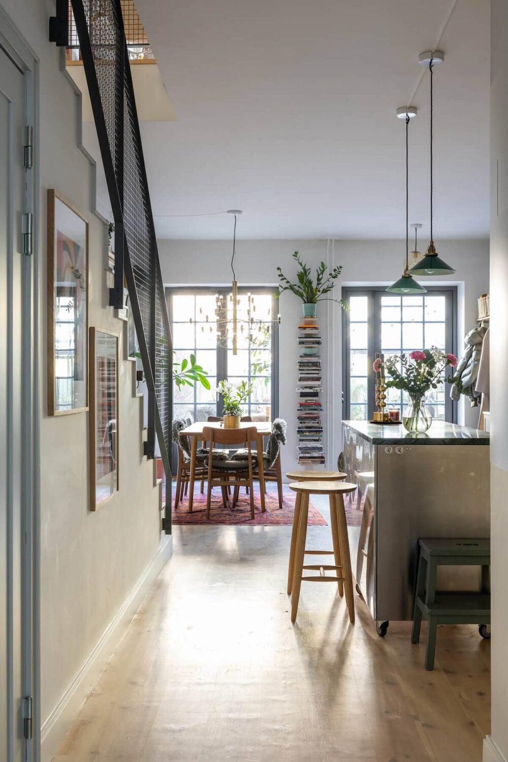 A Swedish Townhouse with a Light Green Kitchen 6 kitchen-dining-room-scandinavian-design-nordroom