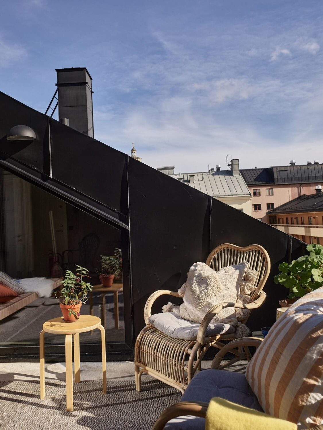 A Scandinavian Penthouse Apartment with Slanted Ceilings 12 rooftop-terrace-penthouse-apartment-sweden-nordroom