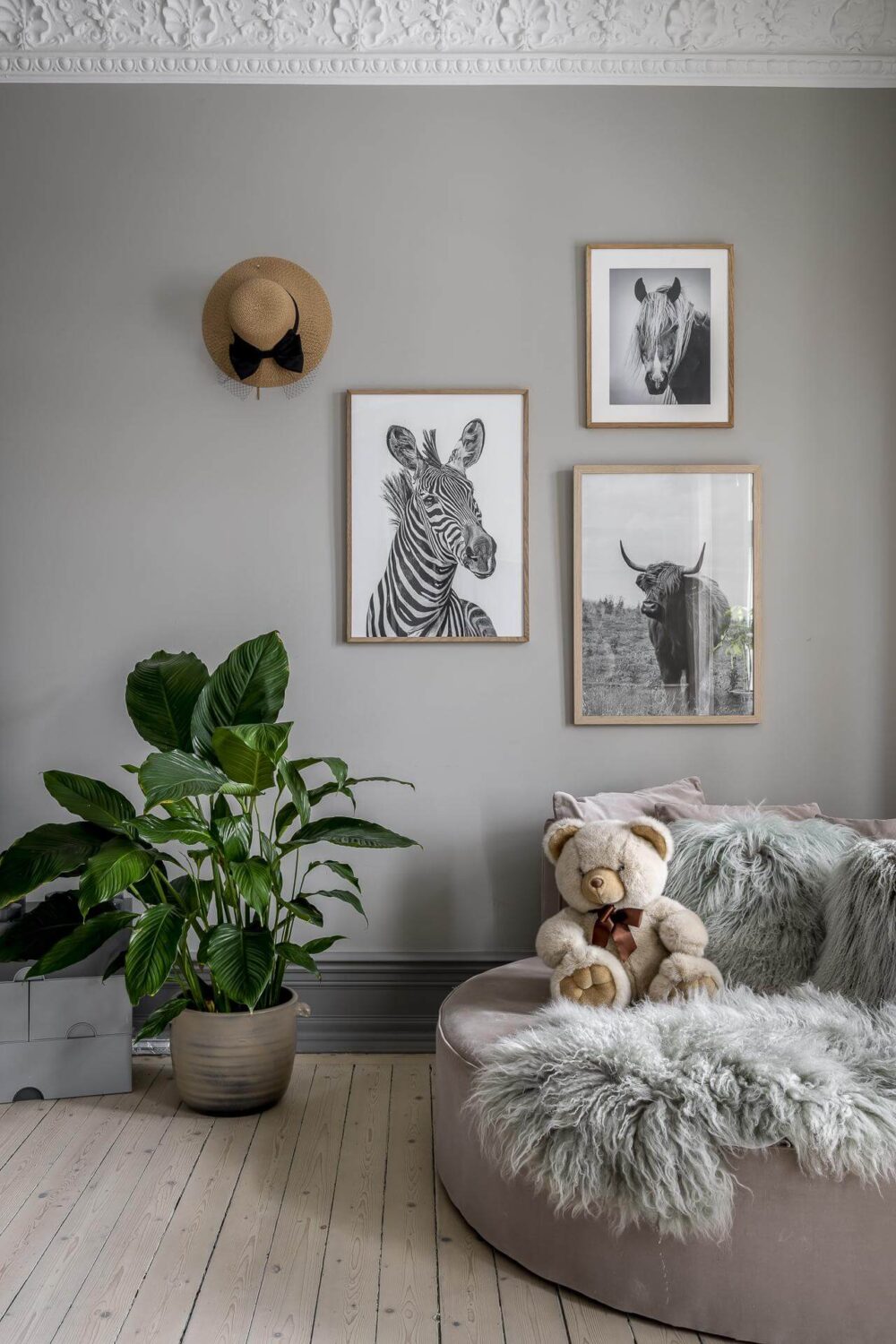 Gray Tones in a Classic Historic Scandinavian Home 24 round-chair-gray-children-room-nordroom