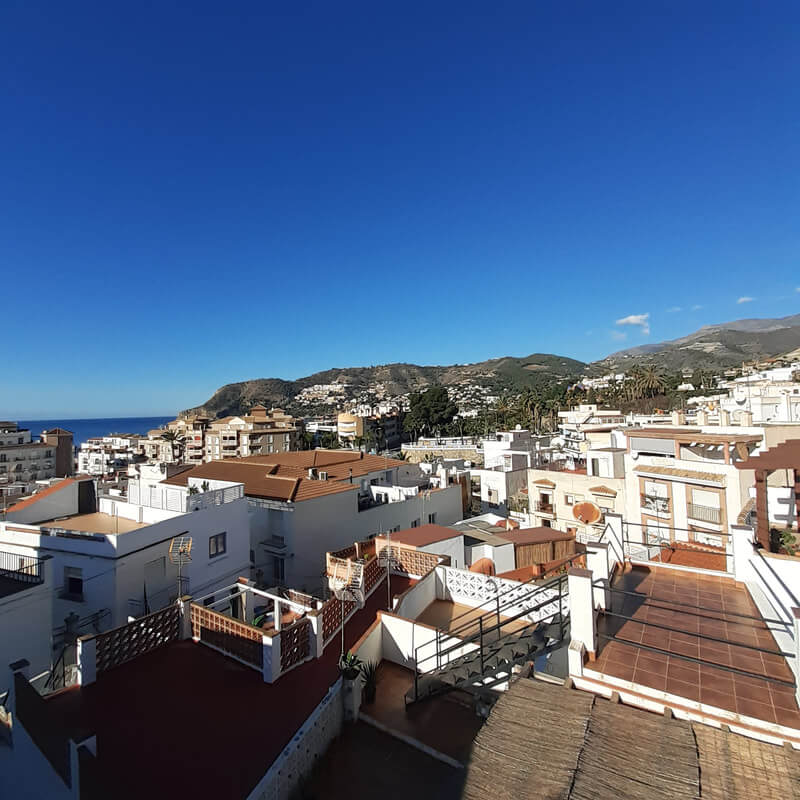 Casita Alborán: A Stylish Home in a Spanish Seaside Town 23 view-roof-terrace-spanish-home-nordroom