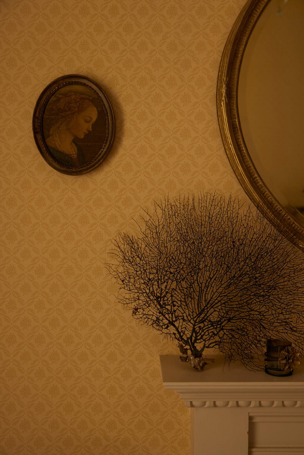 Colorful Rooms and Unique Decor in a Home in Bath 9 yellow-wallpaper-detail-nordroom