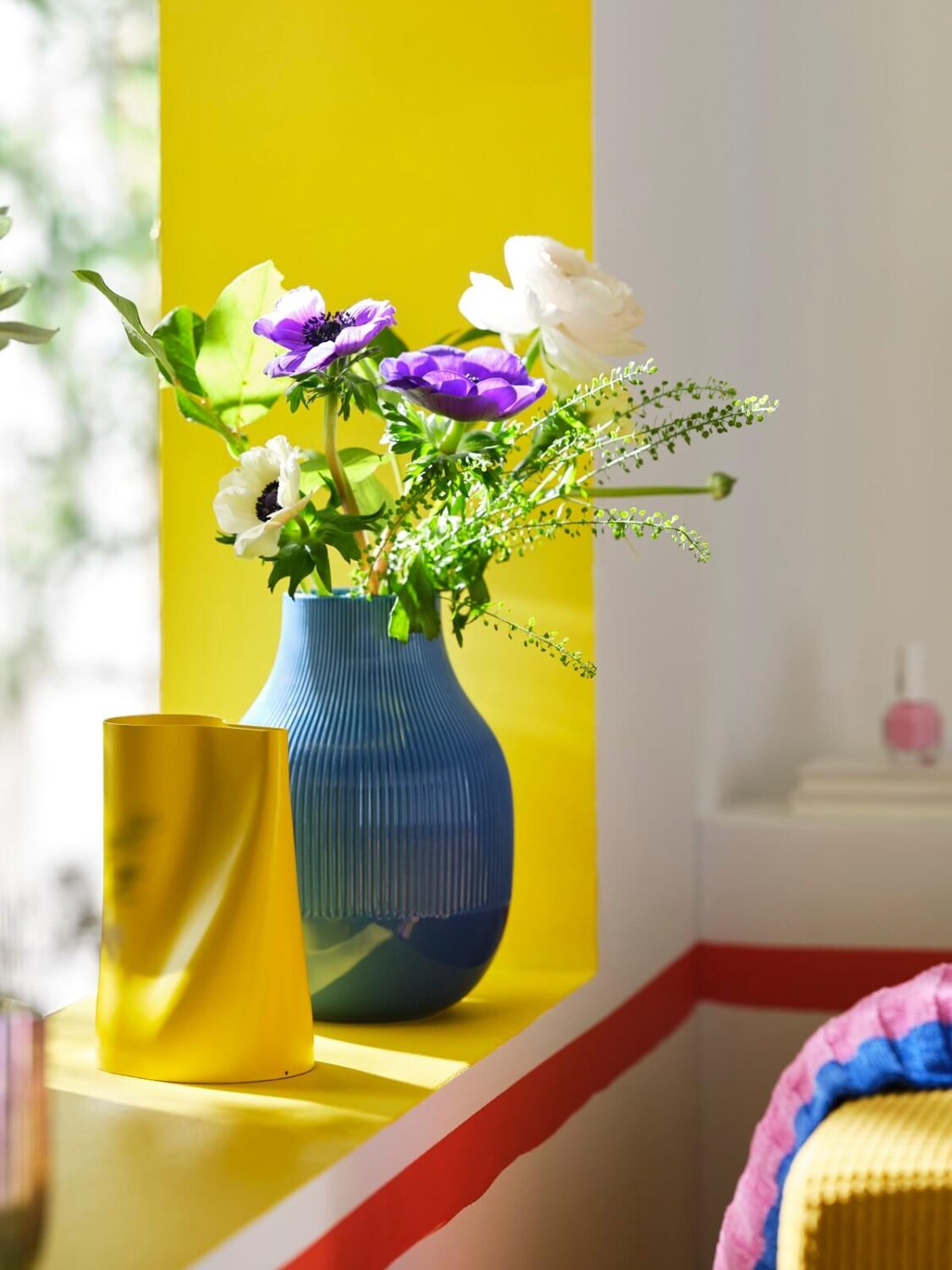 New IKEA Collection July 2023: Bold Colors & Prints 20 CHILIFRUKT-yellow-vase-GRADVIS-vase-nordroom