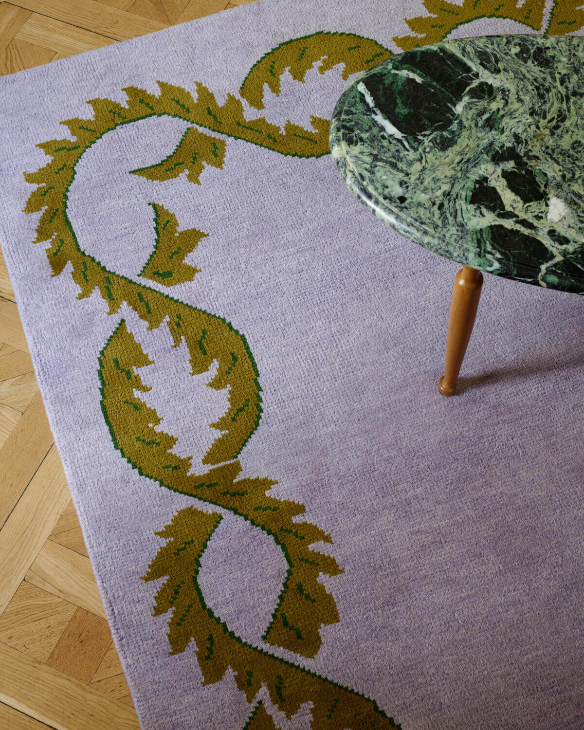 Campbell-Rey x Nordic Knots Gustavian-Inspired Rug Collection 13 Climbing-Vines-detail-campbell-rey-nordic-knots-rug-collection-nordroom