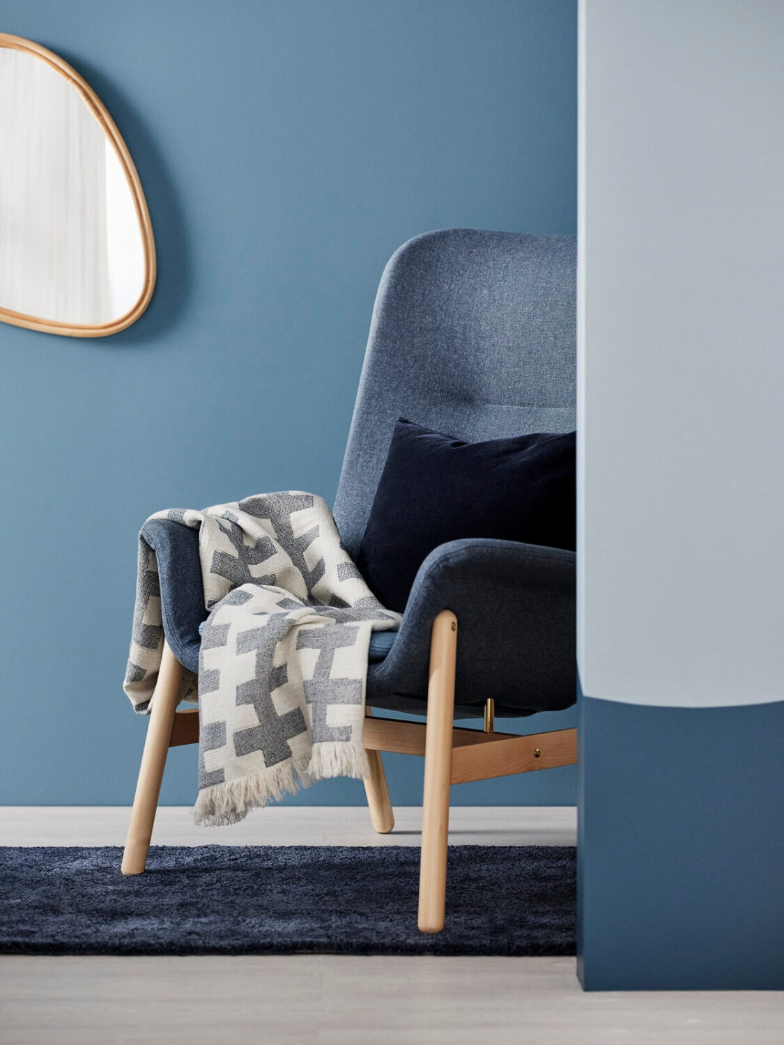 New IKEA Collection July 2023: Bold Colors & Prints 36 MARISTOVA-mirror-SLÅNSPINNMAL-throw-nordroom