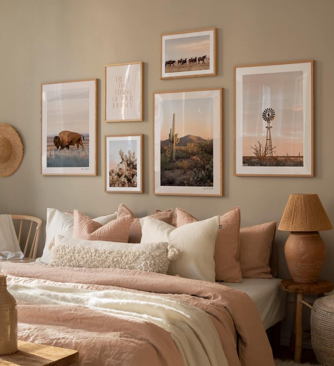 Christian Siriano x Sherwin-Williams Color Collection 47 bedroom-sand-colored-walls-neutral-design-gallery-wall-nordroom