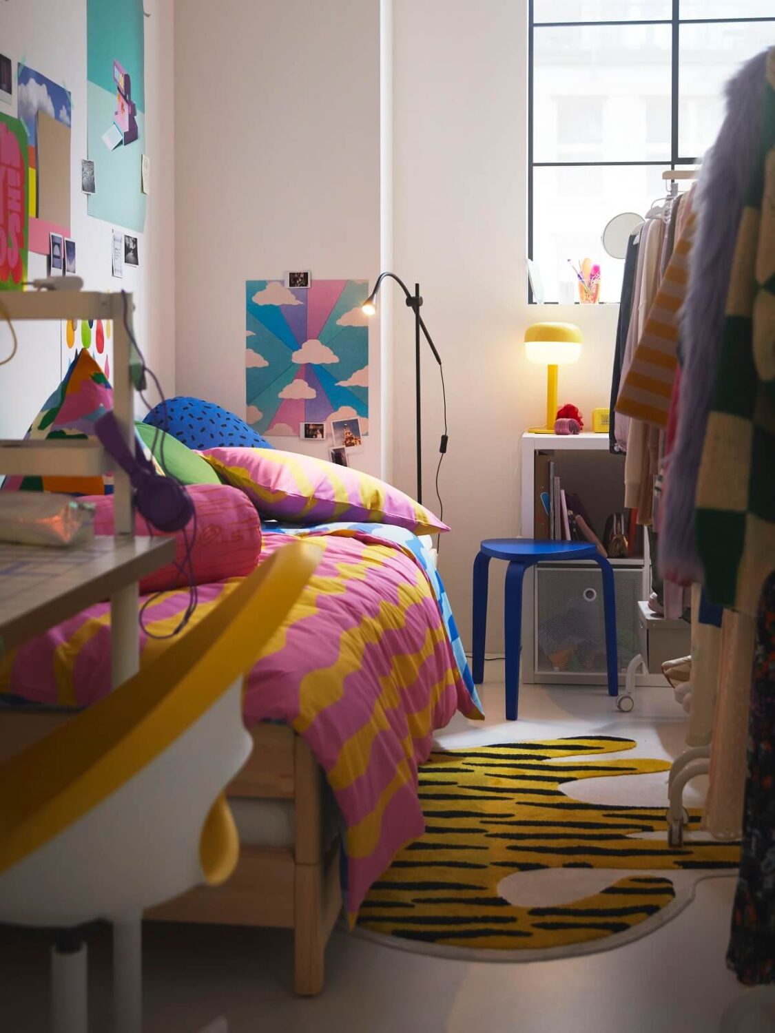 Beautiful Dorm Room Decorating Ideas 16 colorful-kids-bedroom-ikea-IDROTTSHALL-rug-nordroom