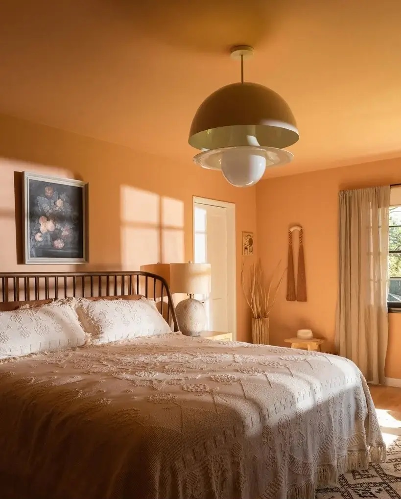 The Best Warm Paint Colors for a Bedroom 16 farrow-ball-faded-terracotta-orange-bedroom-best-paint-colors-warm-bedroom-nordroom