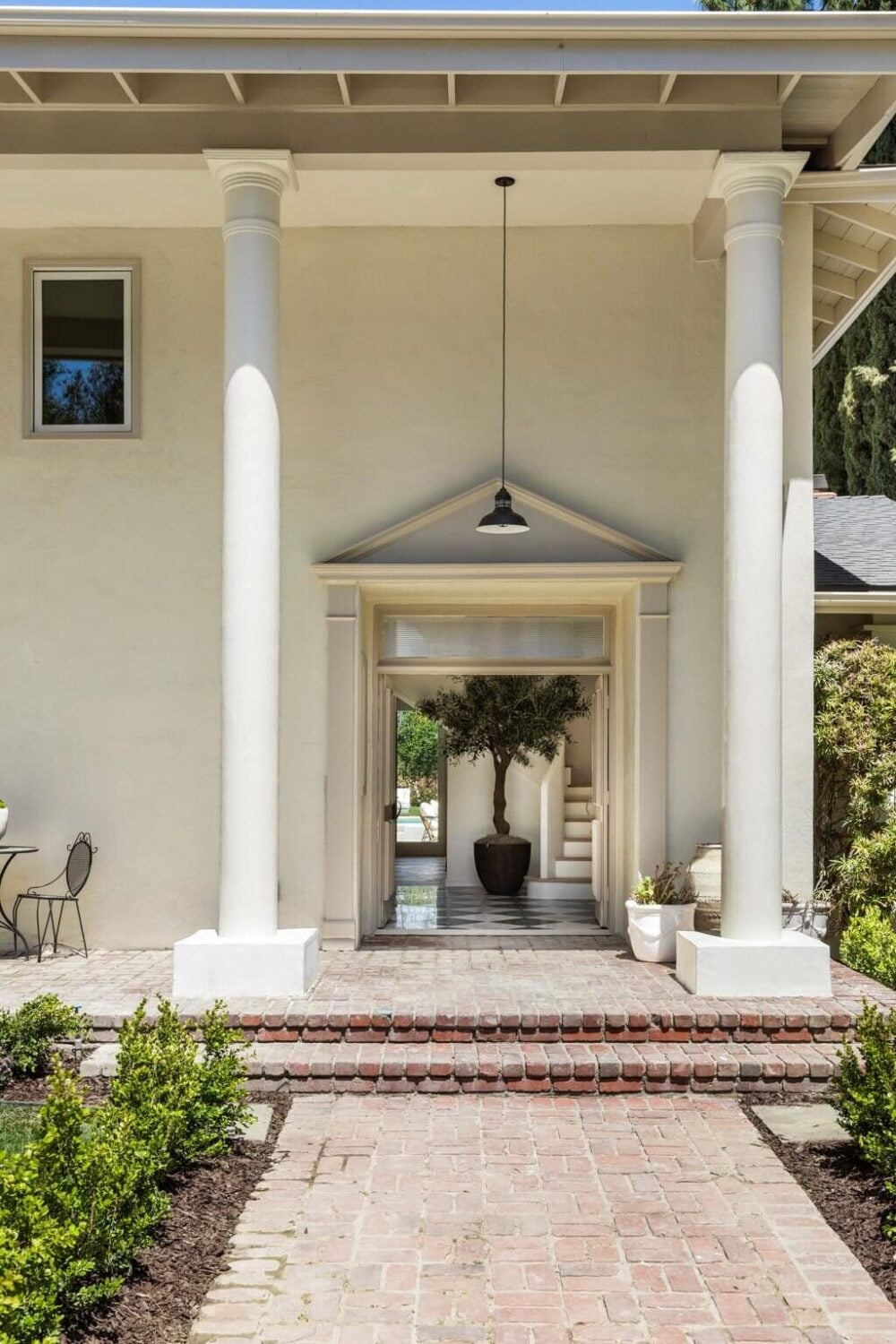 A Beautiful Serene Home in Encino Hills 35 front-door-white-exterior-los-angeles-home-nordroom