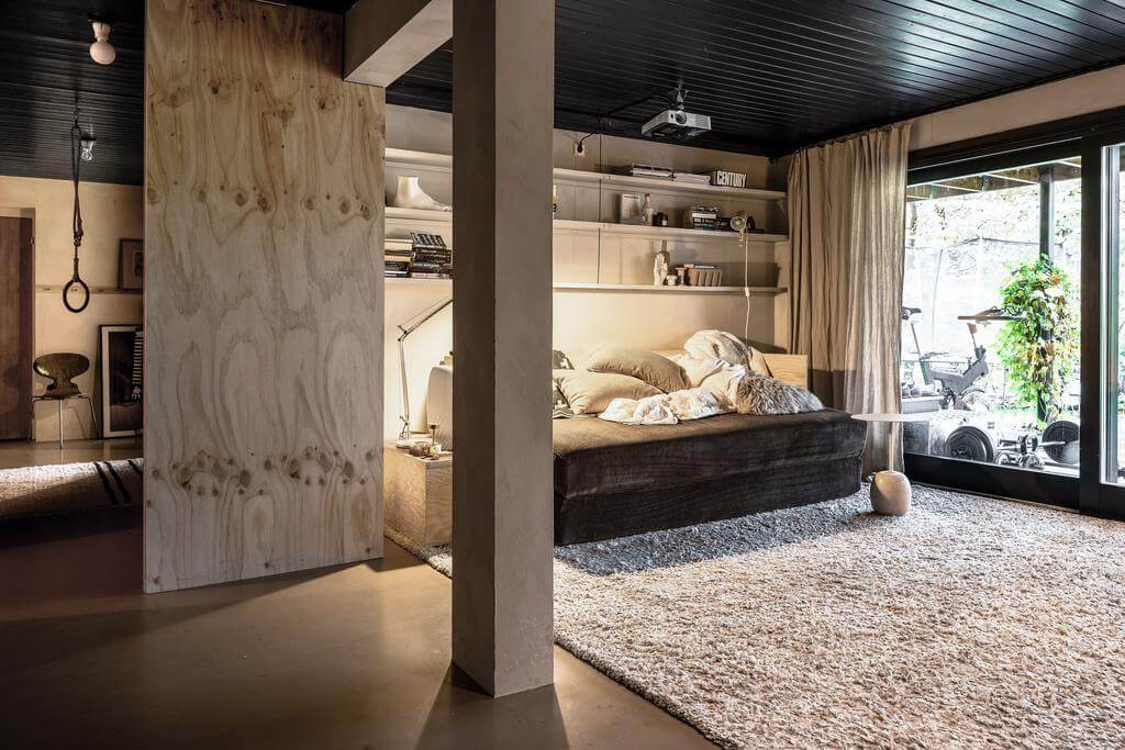 A Renovated Sustainable Home in Sweden 12 living-room-black-painted-wooden-ceiling-nordroom