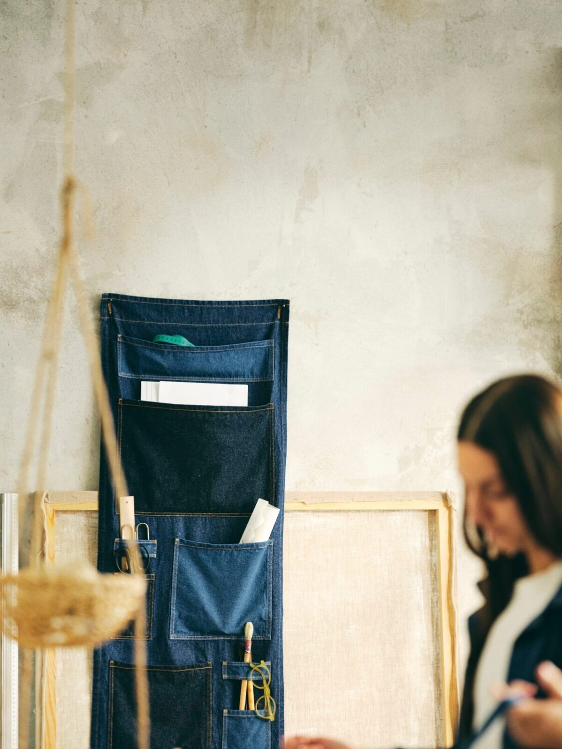 IKEA MÄVINN: Unique Handcrafted Home Accessories 11 IKEA-MÄVINN-denim-hanging-organizer-nordroom