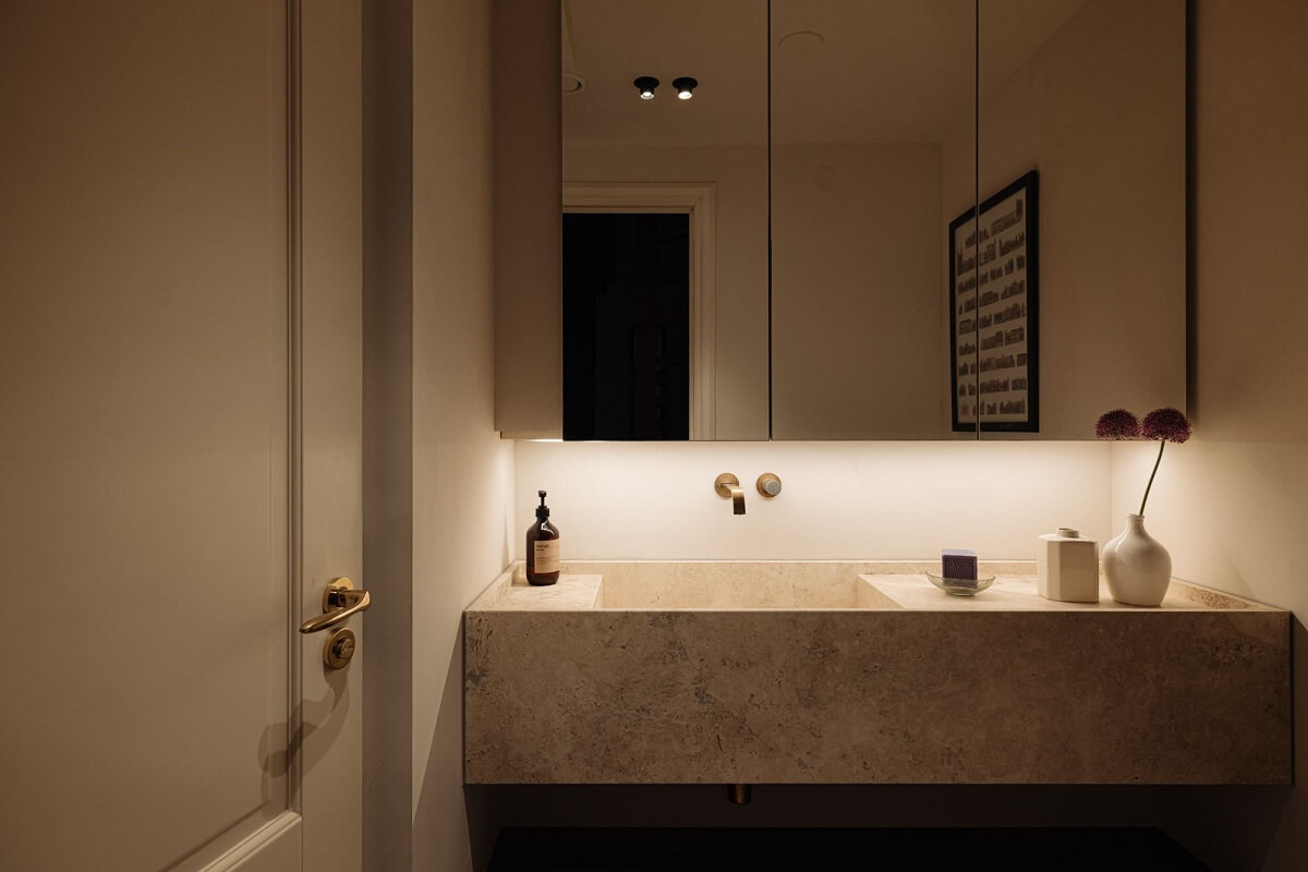 A Luxurious Duplex Apartment in Amsterdam 19 bathroom-sink-mirror-cabinets-nordroom
