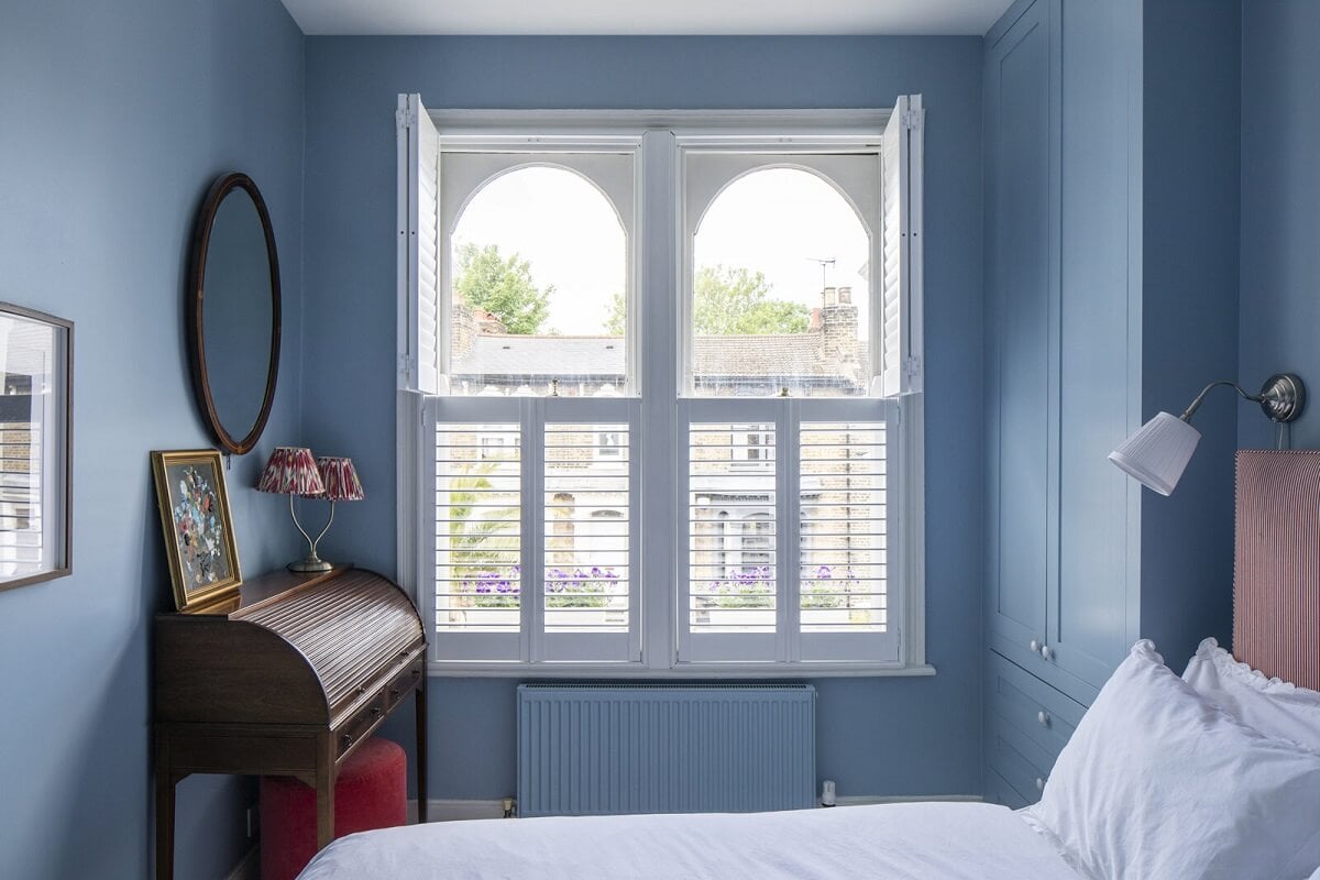 Muted Natural Colors in a Victorian House 14 blue-bedroom-antique-desk-nordroom