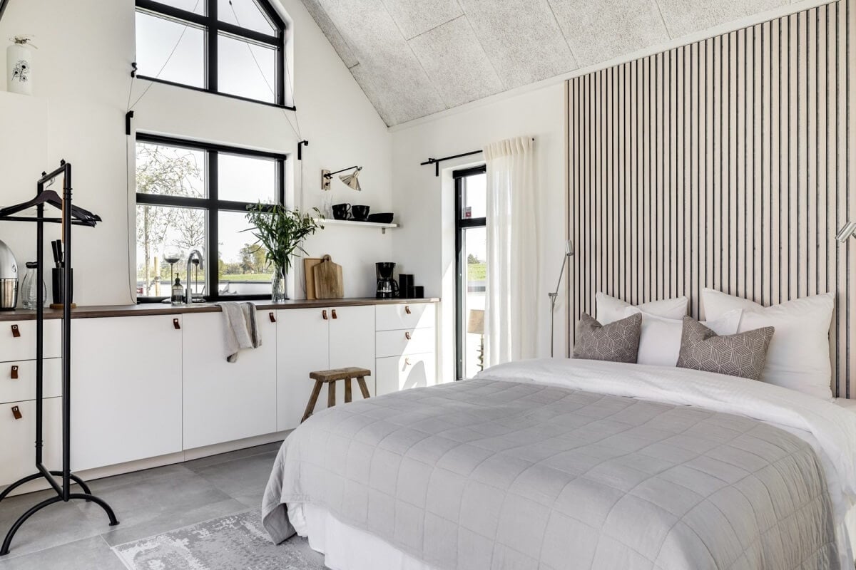 A Monochrome Swedish Villa with High Ceilings 34 guest-house-light-gray-white-color-scheme-kitchen-nordroom