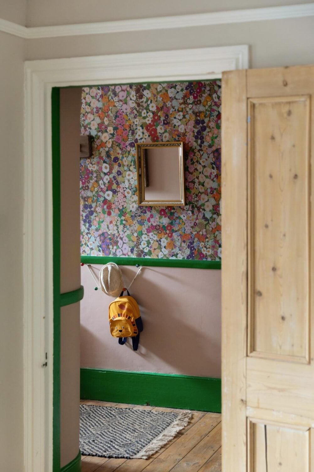 Colorful Rooms in a Family Home in London 6 house-of-hackney-wallpaper-green-trimming-nordroom