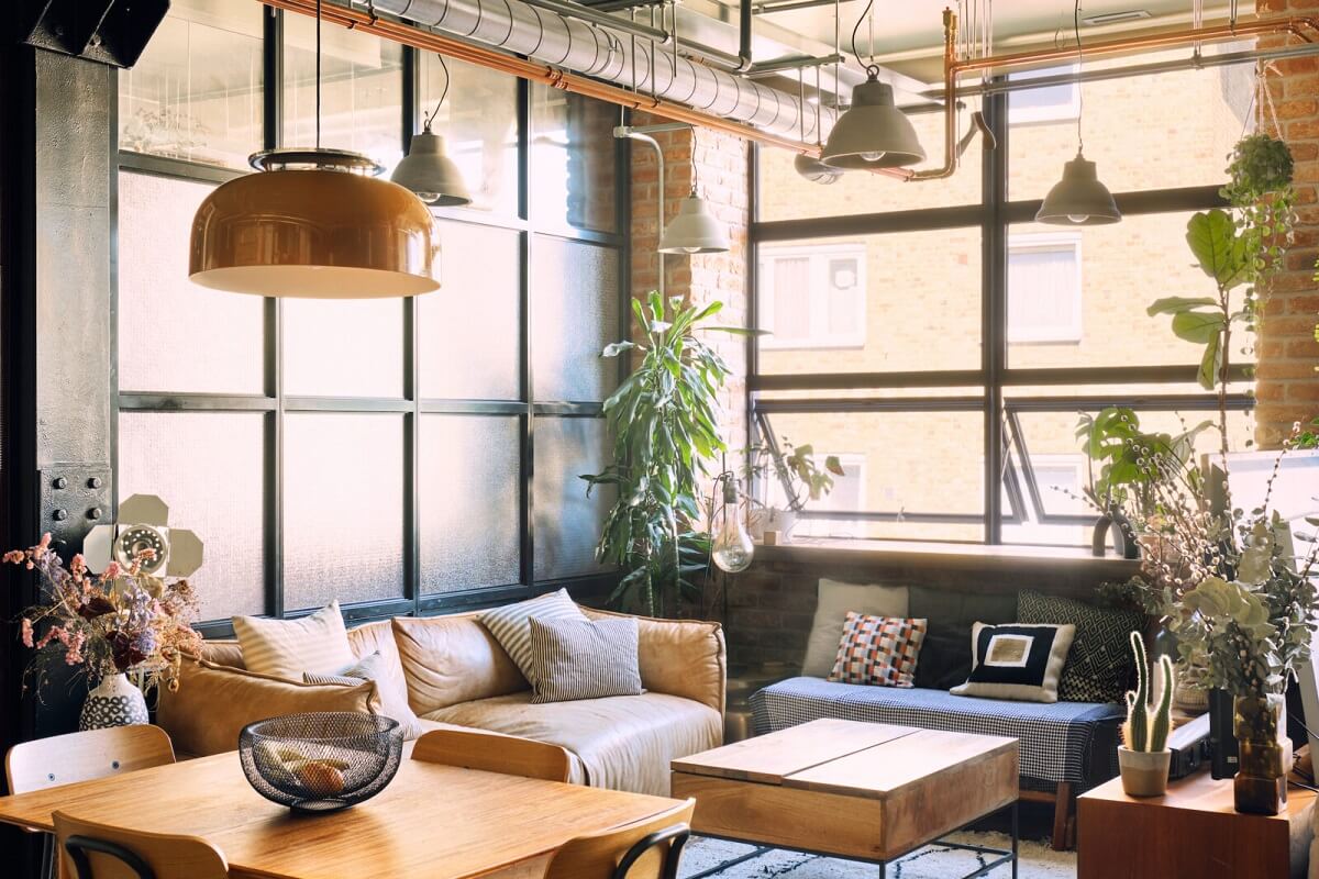 An Industrial Warehouse Apartment in London 2 industrial-apartment-living-room-nordroom