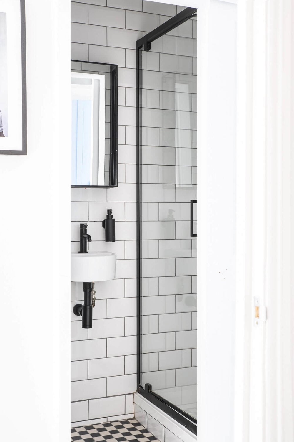 Muted Natural Colors in a Victorian House 18 industrial-style-black-white-bathroom-nordroom