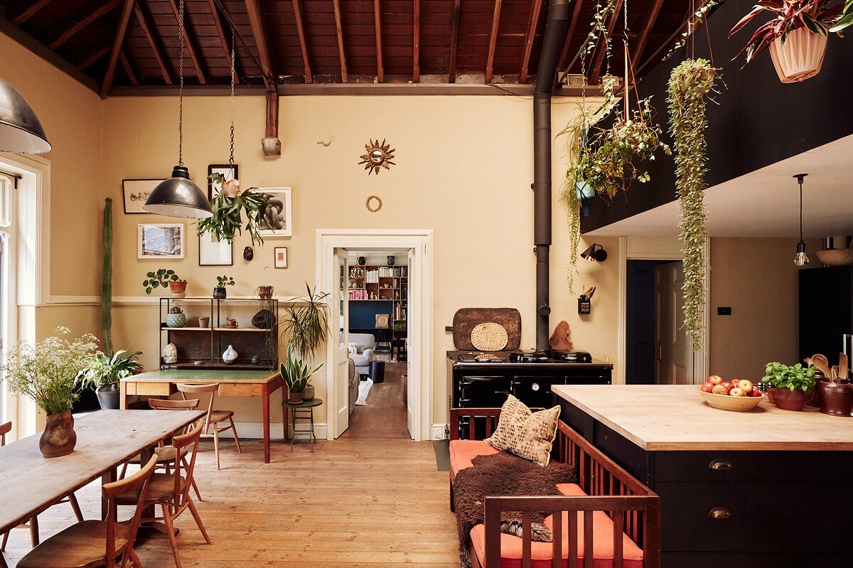 A Spectacular Kitchen in a Historic English House 2 kitchen-dining-room-double-height-ceiling-nordroom