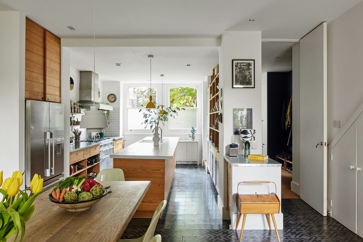 A Light Victorian Townhouse with Teal Reading Room 6 kitchen-dining-room-victorian-townhouse-london-nordroom