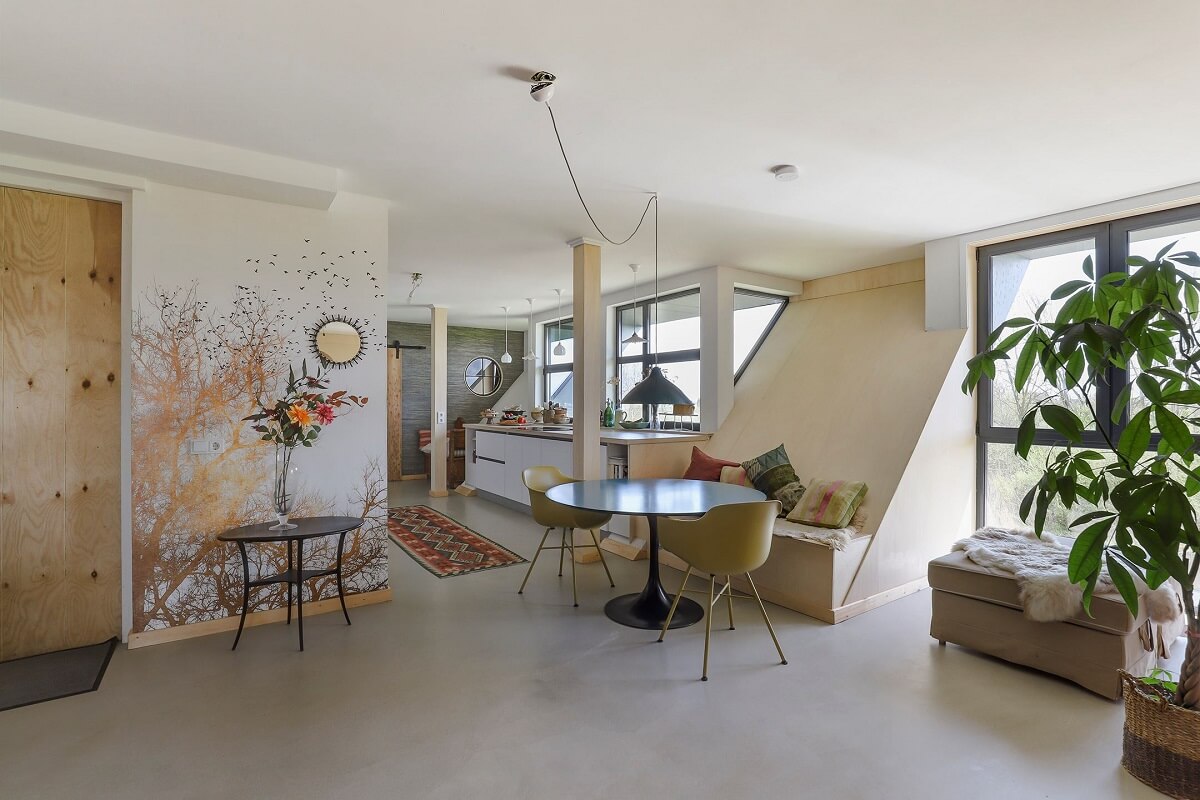 A Unique Upside Down House in The Netherlands 9 kitchen-round-dining-table-upside-down-house-nordroom