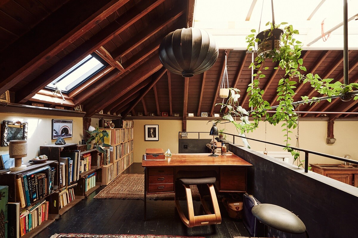A Spectacular Kitchen in a Historic English House 5 loft-area-kitchen-home-office-exposed-wooden-ceiling-nordroom