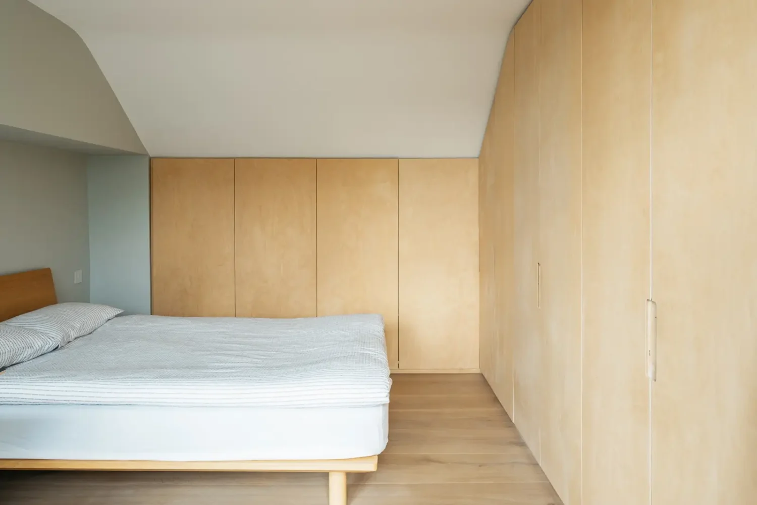 Modern Custom Interiors in a Victorian Home 12 minimalistic-kitchen-birch-ply-wardrobes-nordroom