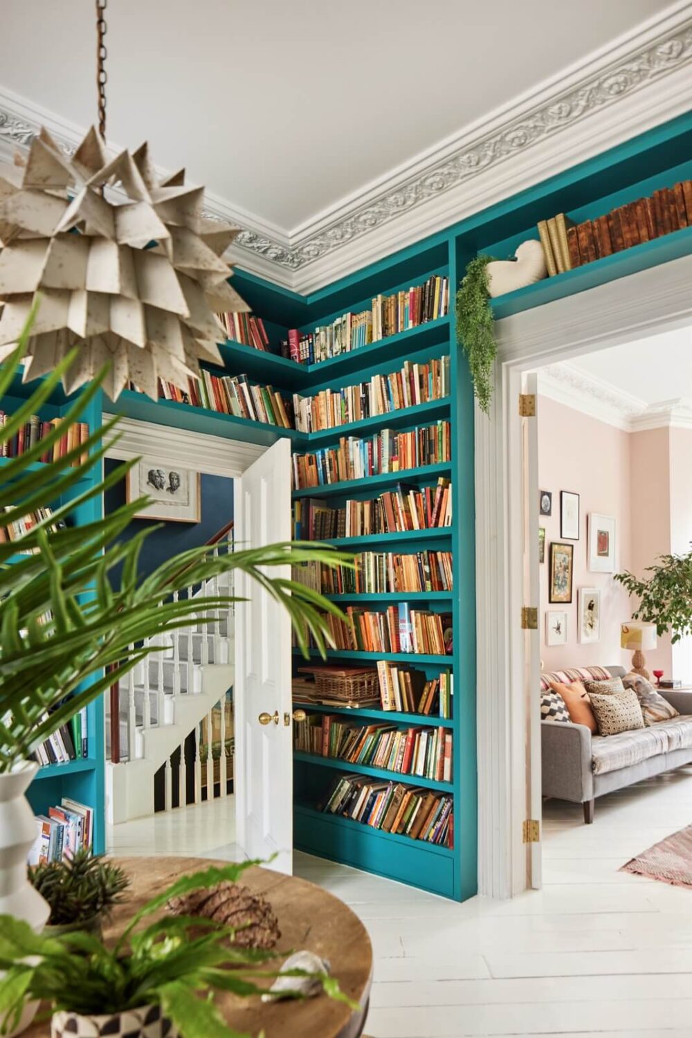 The 2026 Color of the Year (with Color Palettes & Inspiration) 39 reading-room-teal-bookcases-nordroom