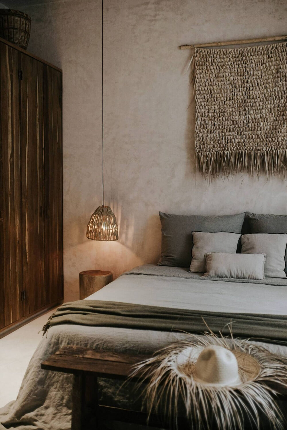 Rustic Wooden Elements in a Stylish Tulum Airbnb 18 rustic-natural-bedroom-airbnb-apartment-tulum-nordroom