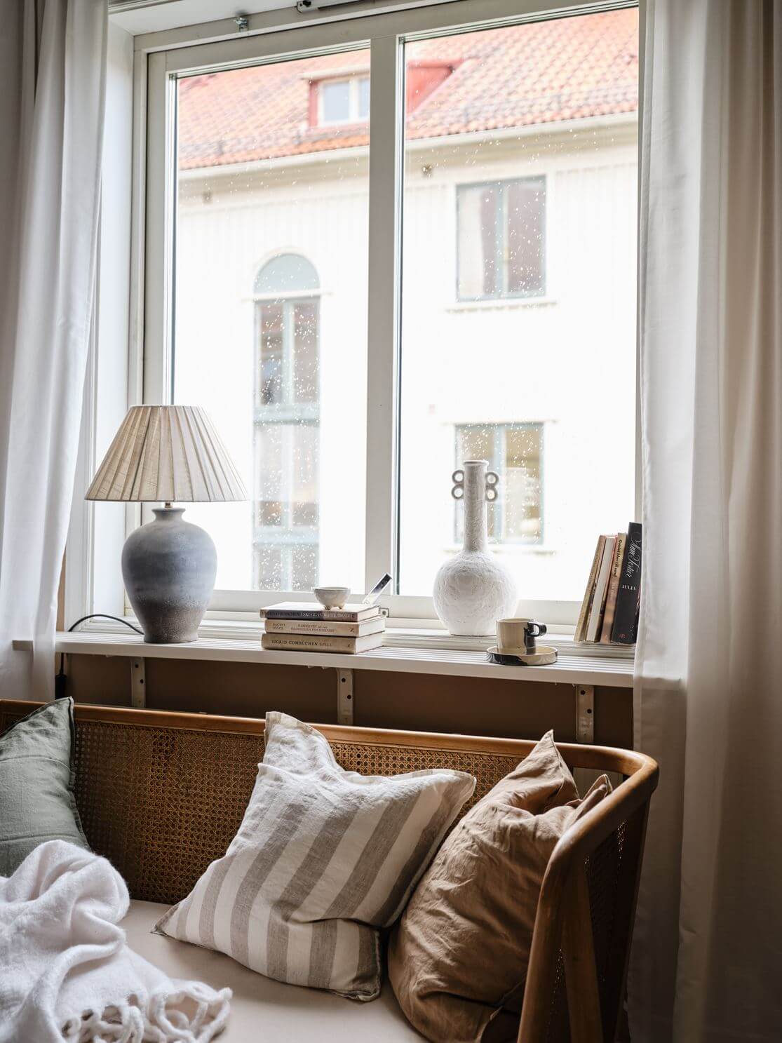 A Warm Beige Studio Apartment in Sweden 4 seating-area-studio-apartment-nordroom
