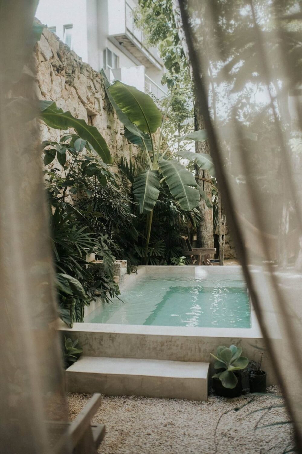 Rustic Wooden Elements in a Stylish Tulum Airbnb 28 small-patio-garden-swimming-pool-airbnb-home-tulum-mexico-nordroom