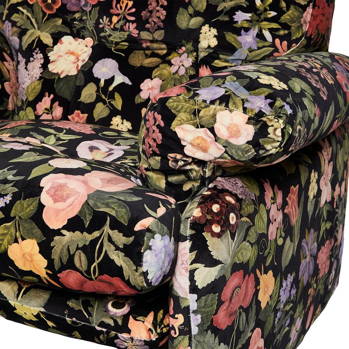 The House of Hackney for 1stDibs Collection 17 FLORALIA VELVET CORONADO ARMCHAIR NOIR 3 master The House of Hackney for 1stDibs Collection