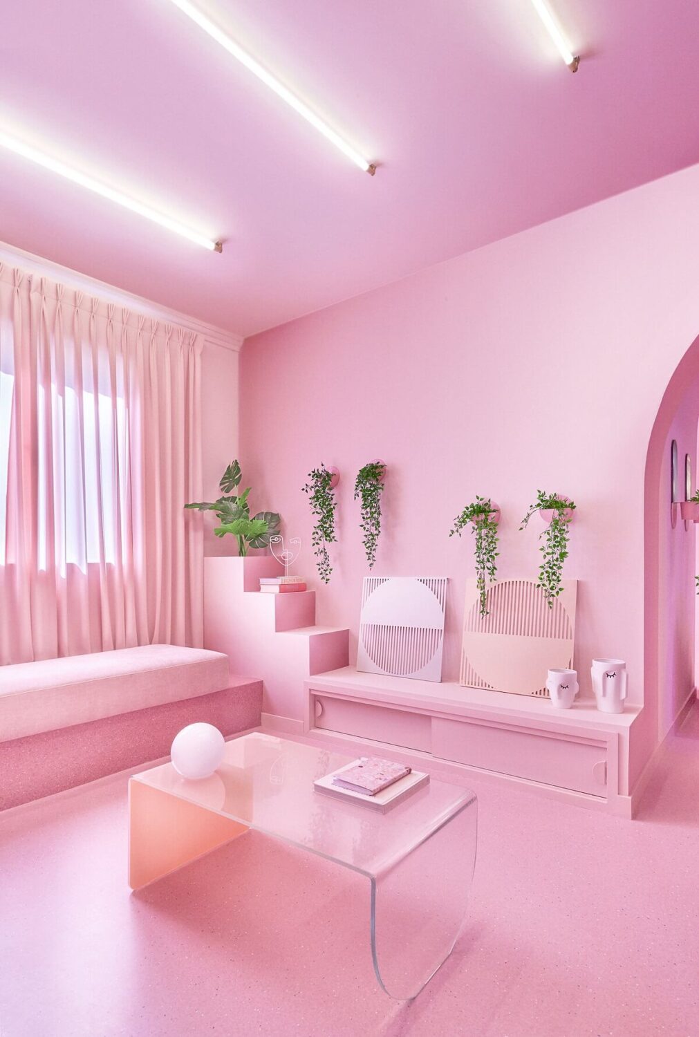 Barbiecore Interiors: The New Colorful & Fun Design Trend 21 all-pink-living-room-barbiecore-interiors-nordroom
