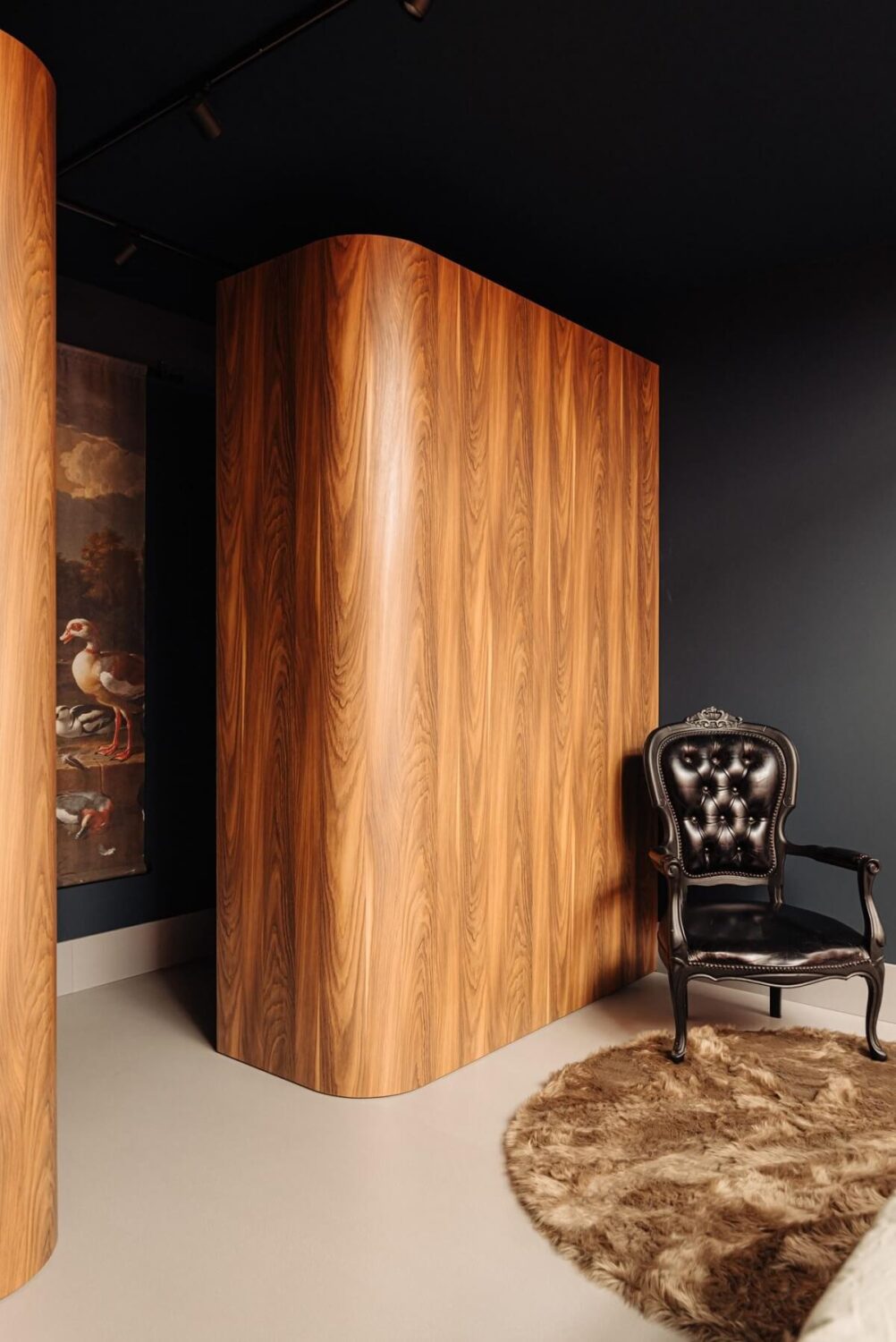 An Industrial Loft Home in Amsterdam 17 bedroom-walk-in-closet-dark-walls-nordroom
