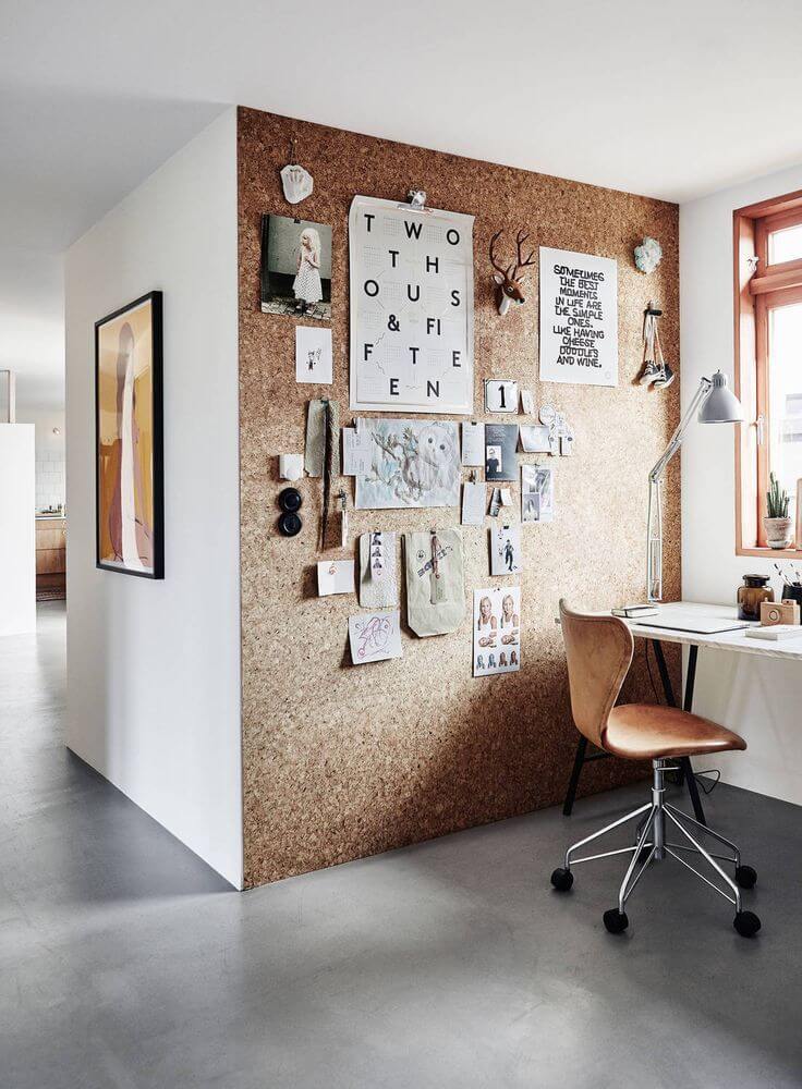 Beautiful Dorm Room Decorating Ideas 39 cork wall desk dorm room idea nordroom Beautiful Dorm Room Decorating Ideas
